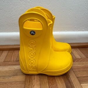 Crocs Kids Yellow Rain Boots